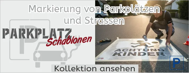 perfekte Schablonen für die Parkplatz Markierung perfekte Schablonen für die Parkplatz Markierung